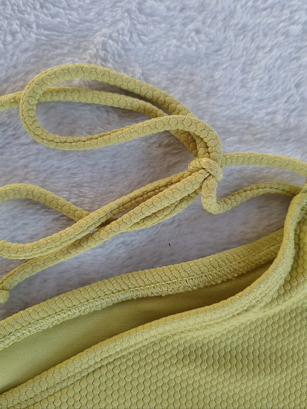 aerie Textured One-Piece Swimsuit in Light Olive Green